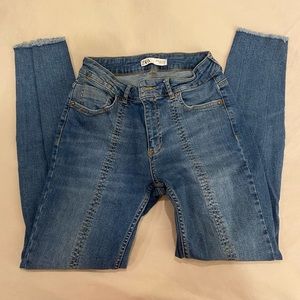 Zara skinny jeans with detail